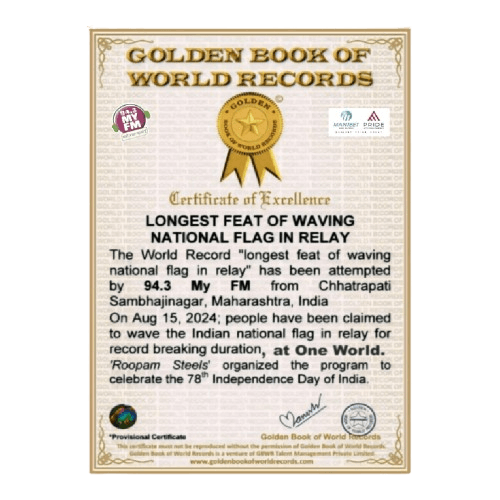 Longest Feat of Waving National Flag in Relay