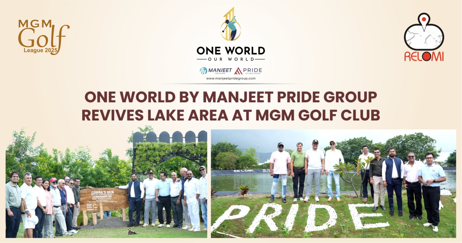 One World by Manjeet Pride Group Revives Lake Area at MGM Golf Club