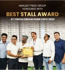 Manjeet Pride Group Shines at CREDAI Dream Home Expo 2024 with Best Stall Award